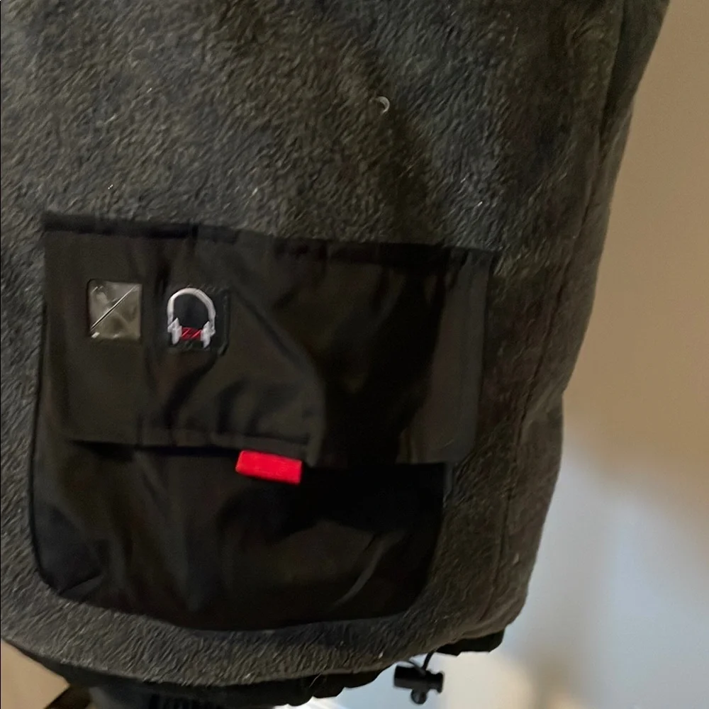 Zero x posur Black and Gray Puffer Jacket